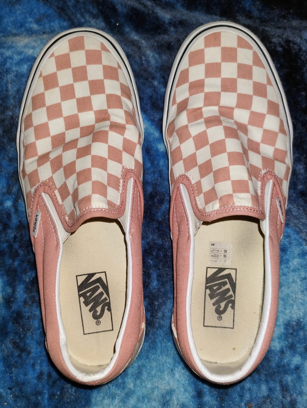 Unisex Vans Off the Wall Rose Pink Checkerboard Slip On Shoes Men 8.5 Women 10